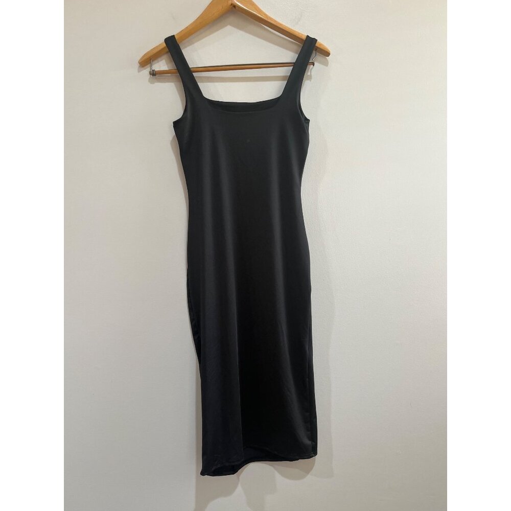 Gaze Sleeveless Midi Bodycon Dress Womens S Black Stretch Lined - Picture 3 of 9